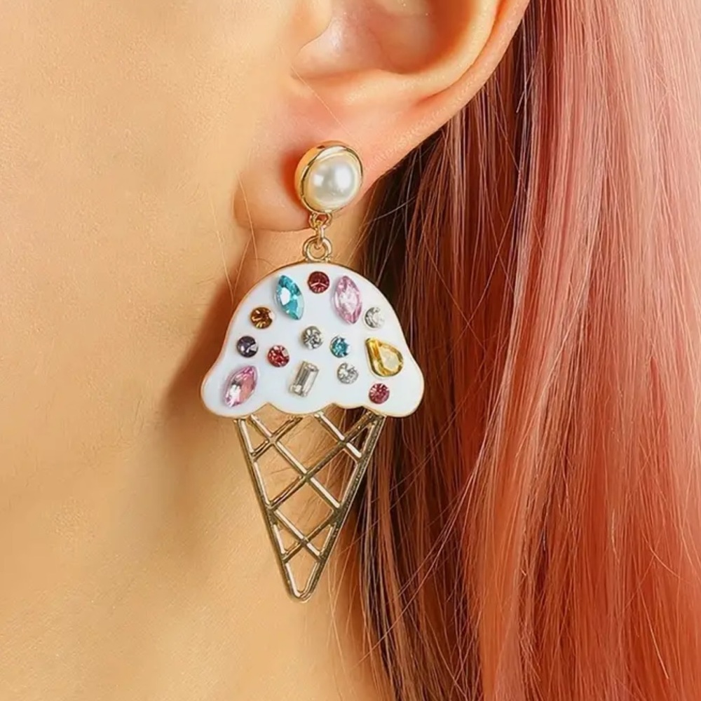 New Ice Cream Cone Earrings